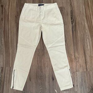 Ply The Waters Guideboat Co Pants Yellow Ankle Zip Zippers Casual Size 28 Preppy